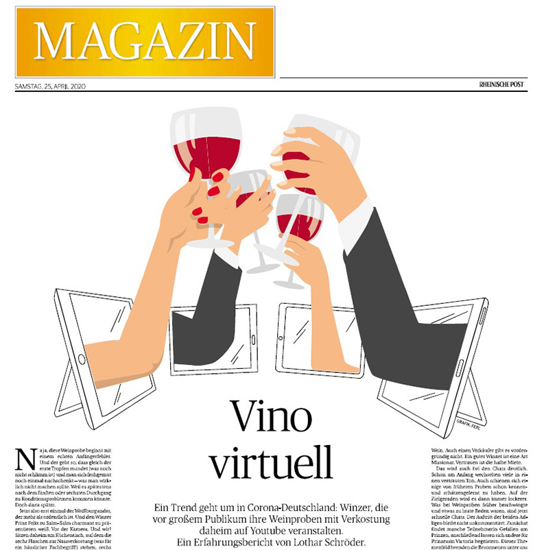 Rheinische Post Magazin – “Vino virtuell”